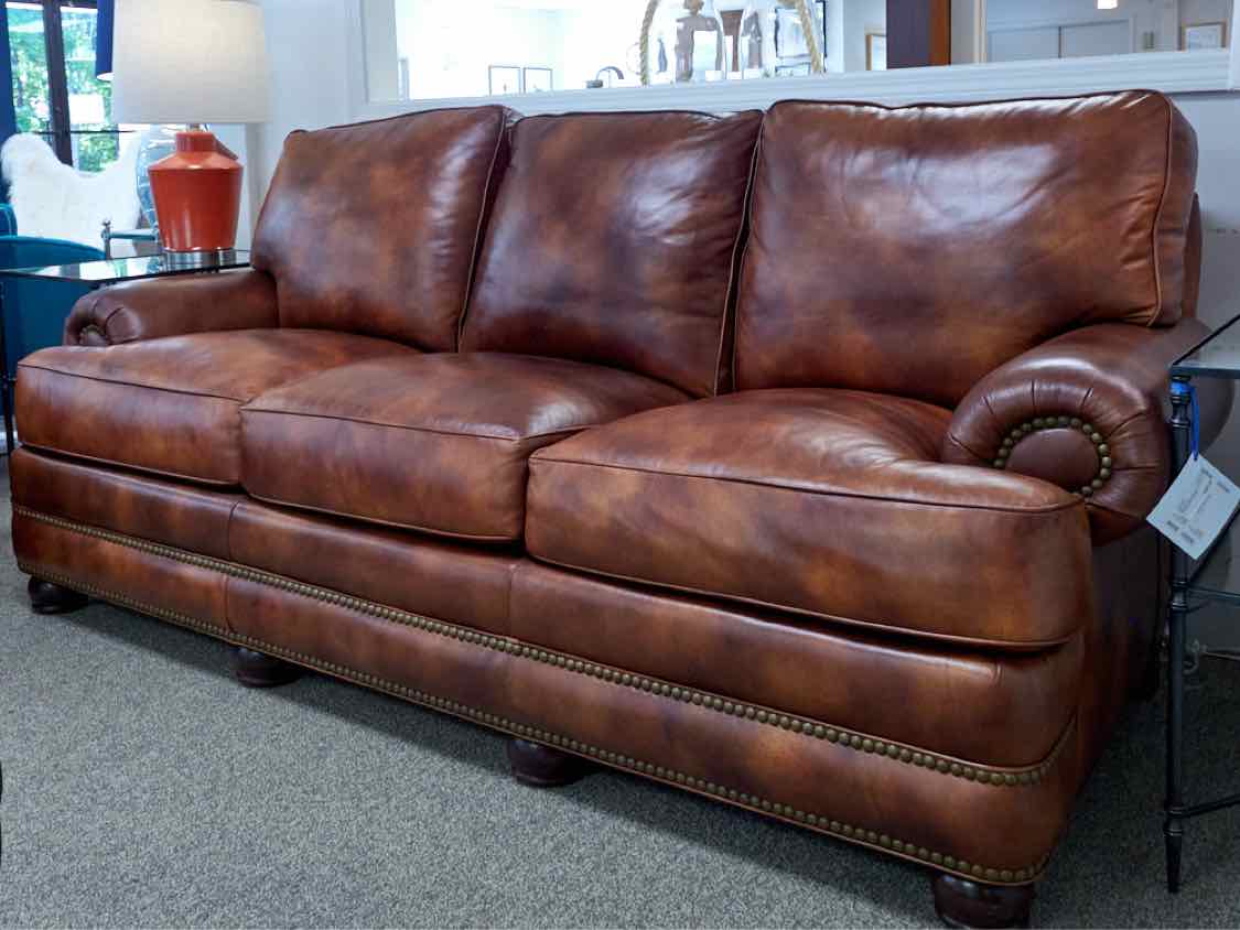 Hancock and Moore Cognac Sauvage Sofa