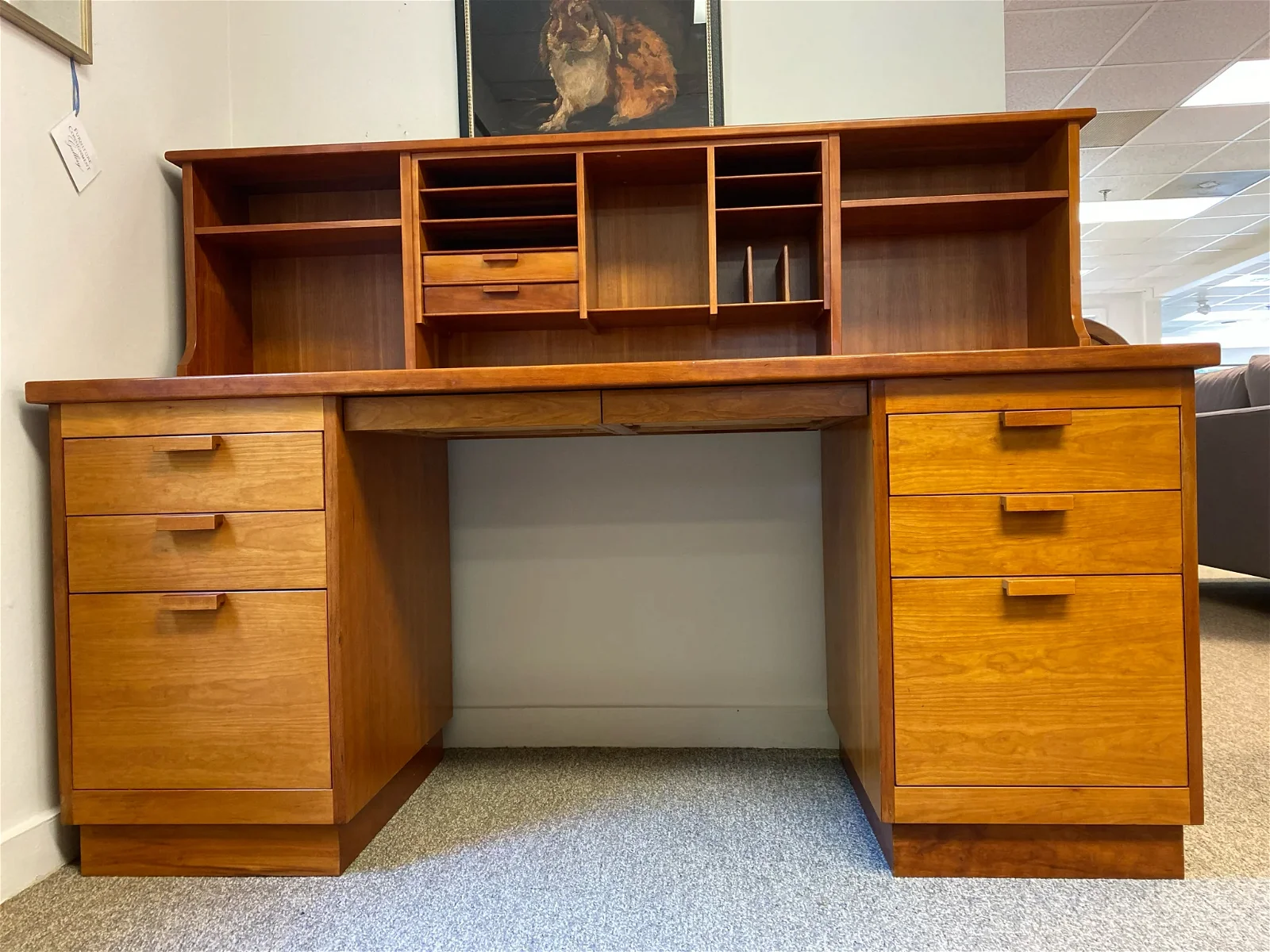 Charles Webb MCM Cherry Two Piece Desk