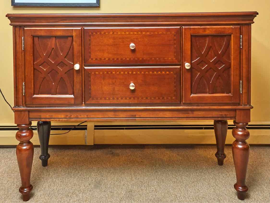 Standard Furniture Cherry Finish Inlay Accents 2 Drawer 2 Door Sideboard