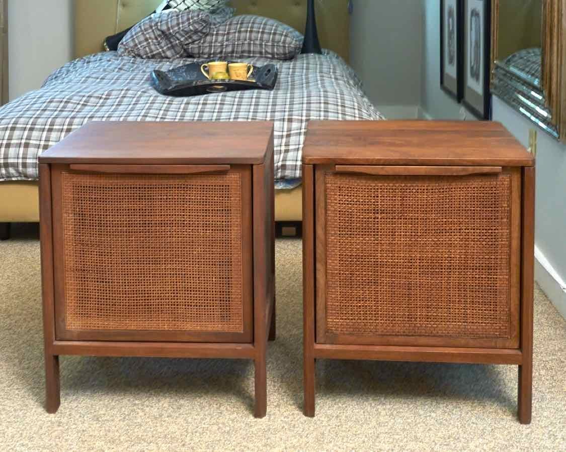  Pair of Hannah Nightstands in Russet Finish 
