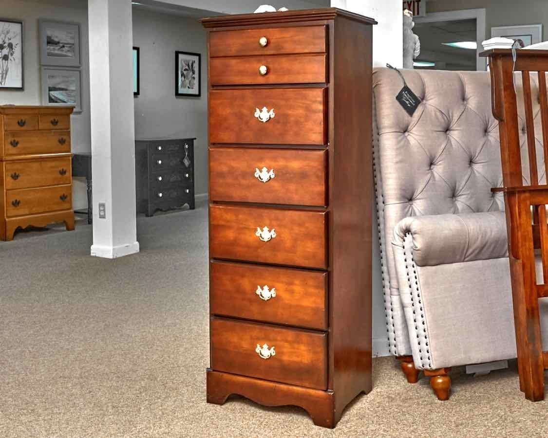  Dark Stained Cherry 6 Drawer Chest 