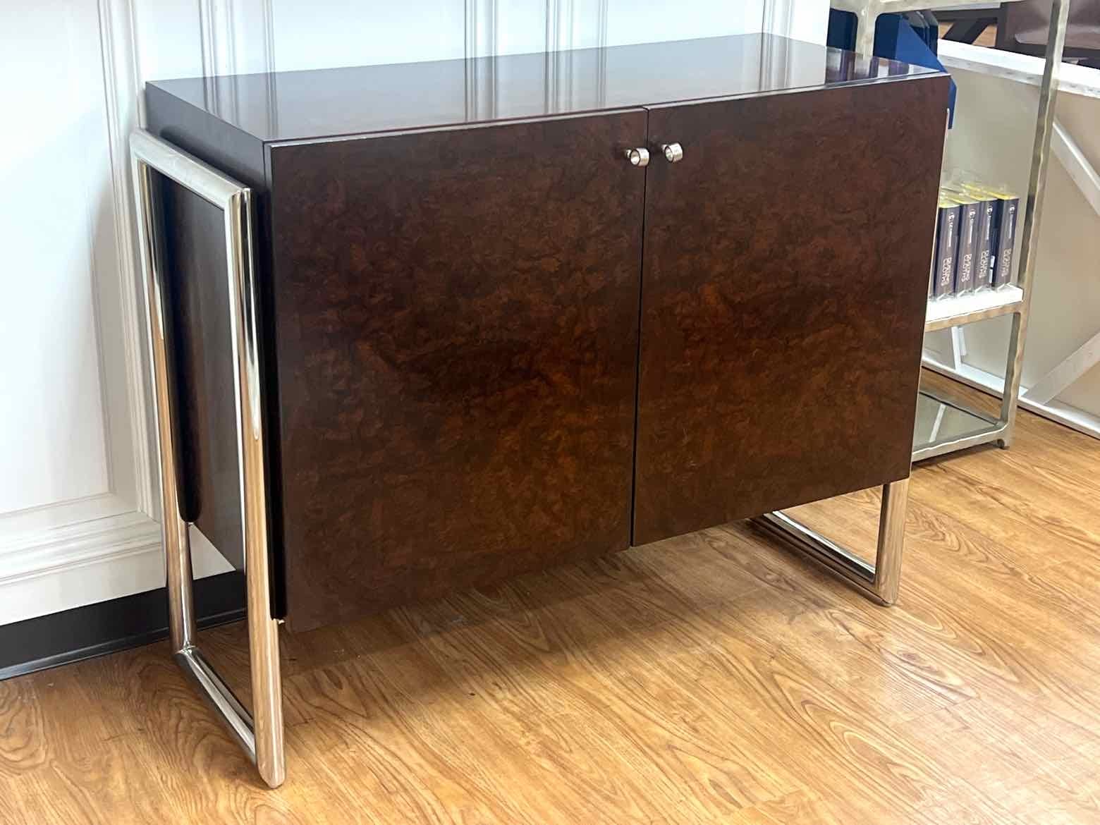  MG+BW Espresso Cabinet with Chrome Legs 