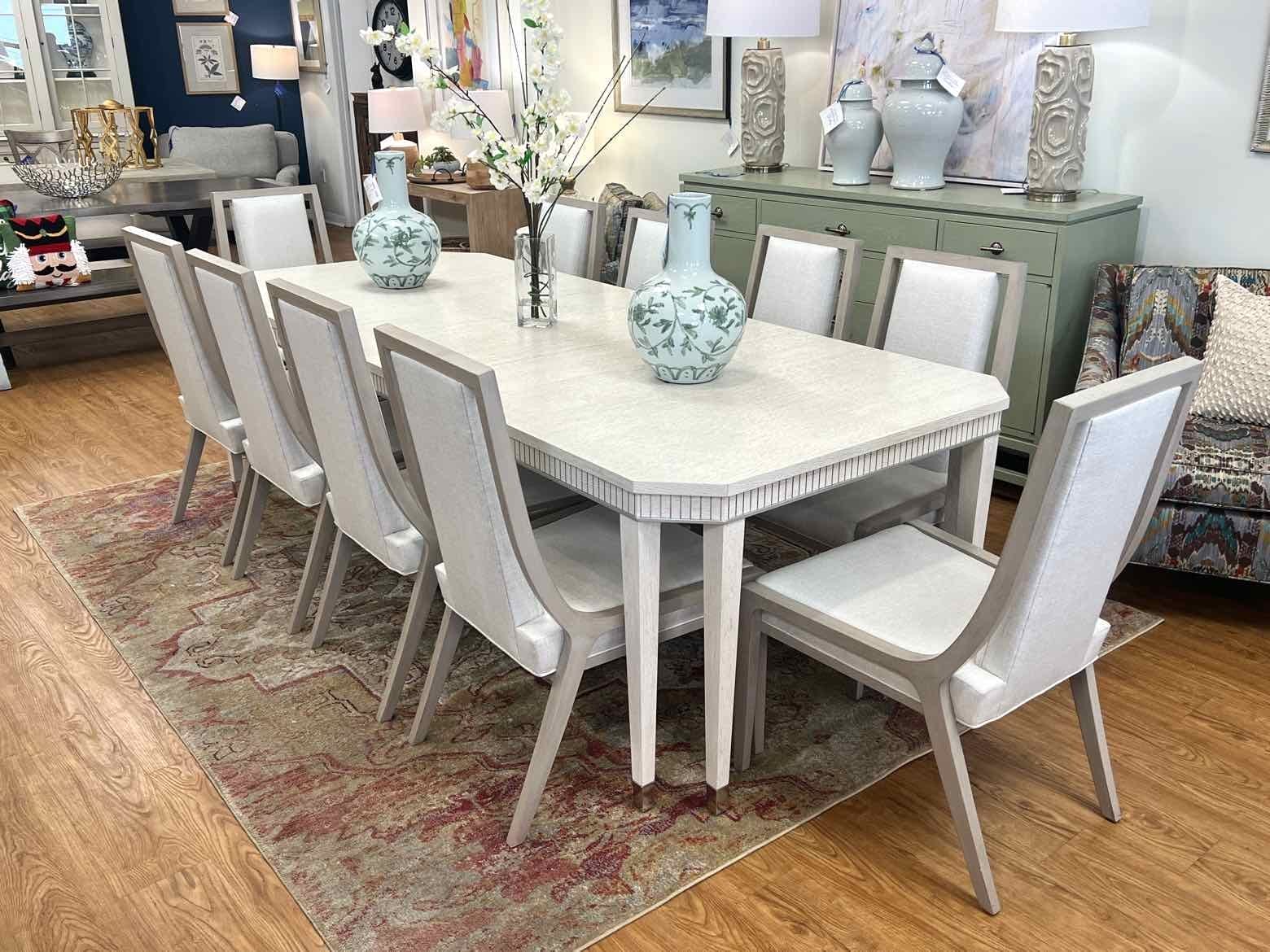  Bernhardt 'Allure' Dining Table w/ Set of 10 'Axiom' Dining Chairs 