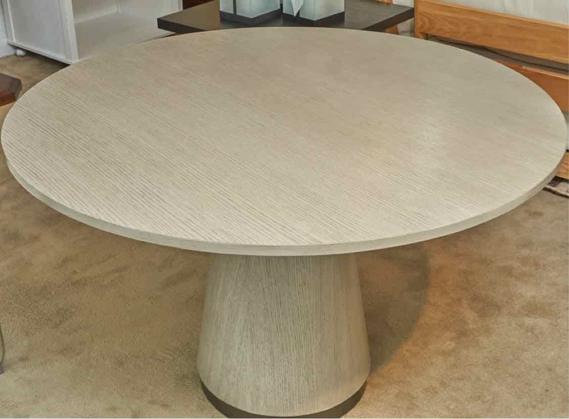 Ethan Allen 'GraceLand ' Gray Finish Pedestal Dining Table