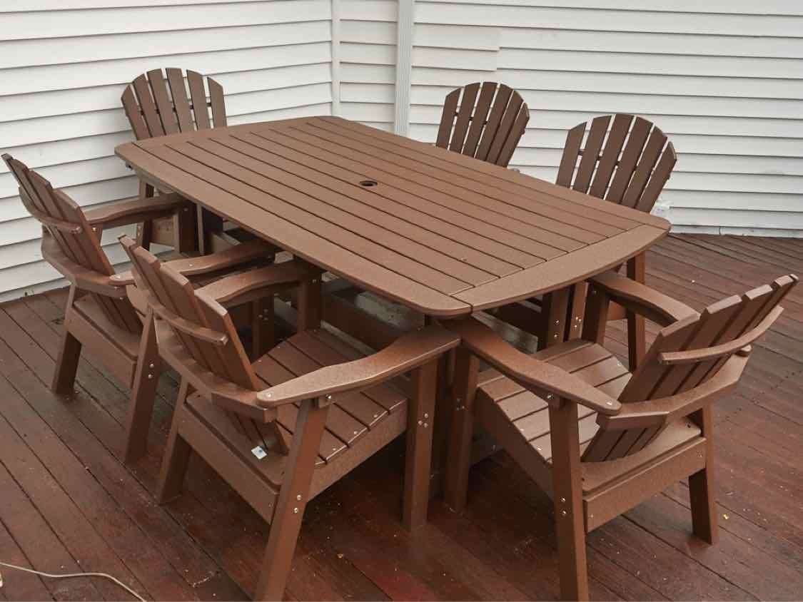 Seaside Casual 'Portsmouth' Recycled Plastic OutdoorTable & 6 Chairs