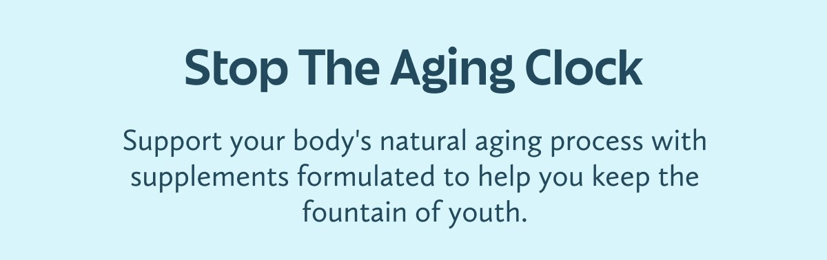 Stop the ageing clock