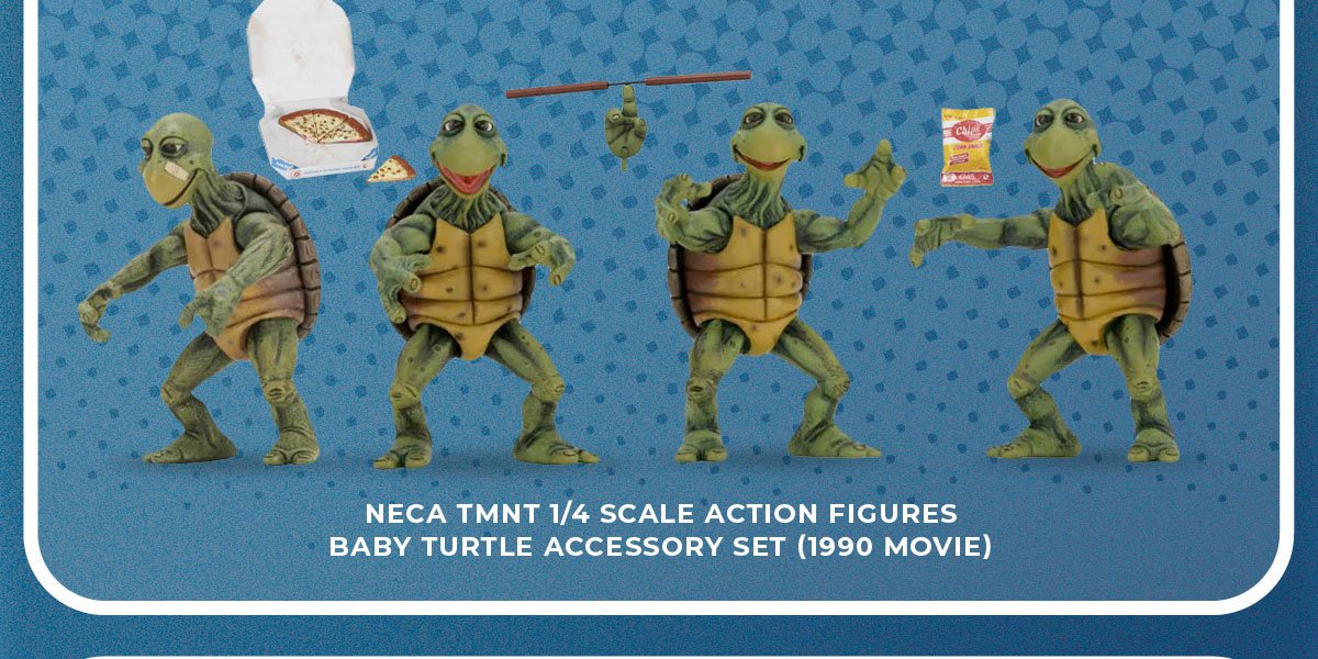 NECA - Teenage Mutant Ninja Turtles 1/4 Scale Action Figure - Baby Turtle Accessory Set (1990 Movie)