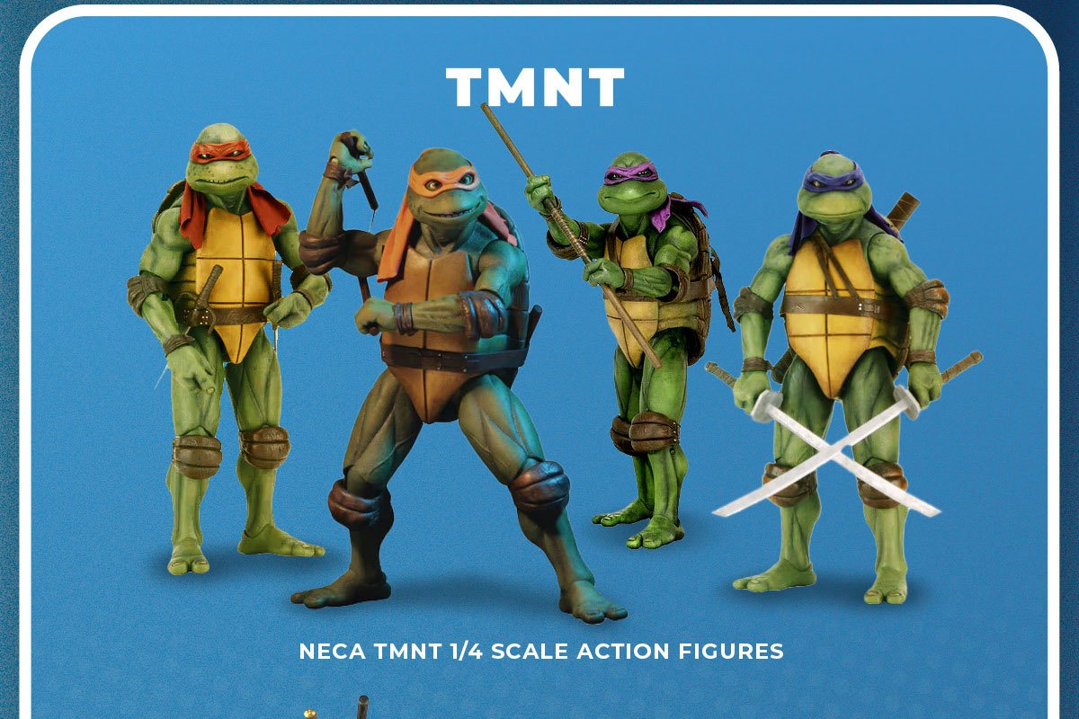 Neca TMTN 1/4 scale action figures