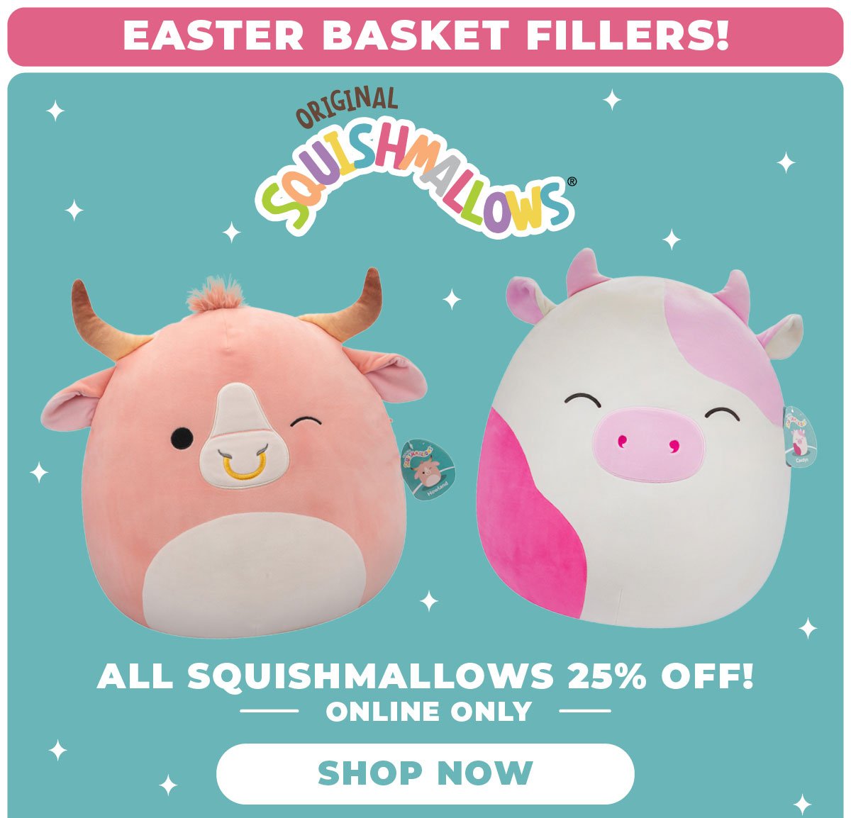 Shop 25% off Squishmallows online only