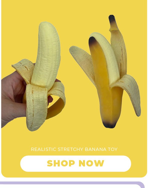 realistic banana squish toy