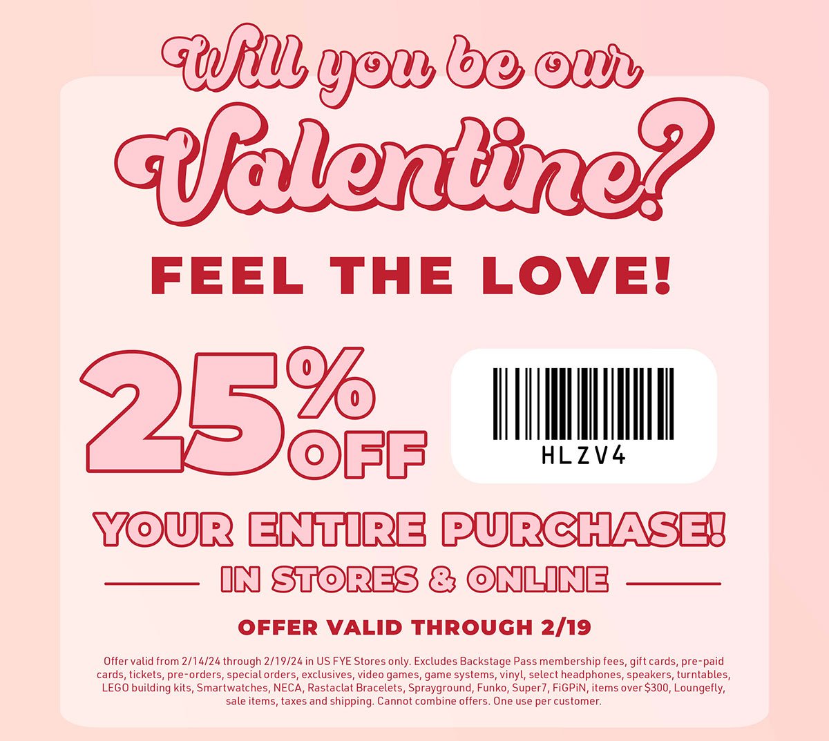 25% Off Entire Purchase