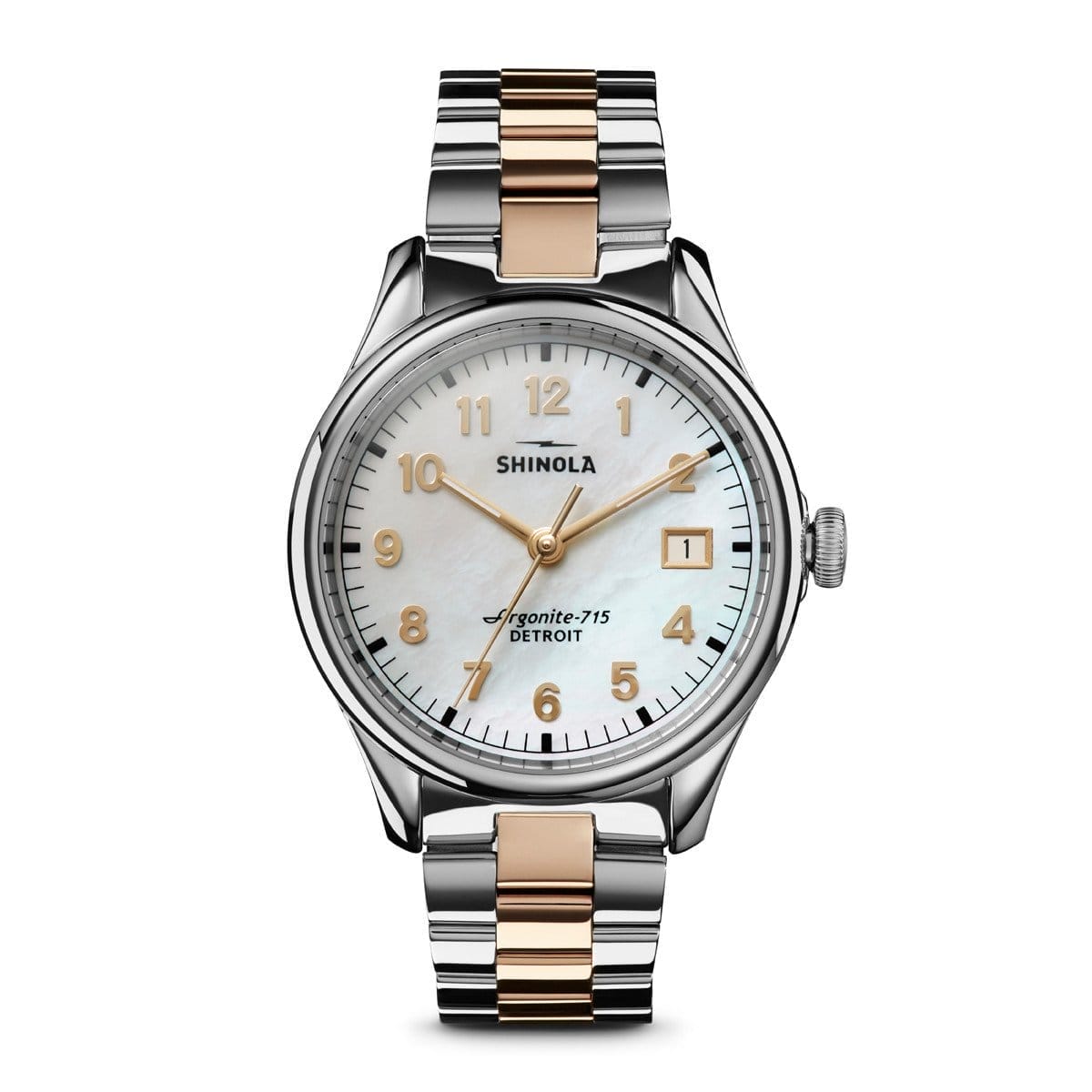 Image of Shinola 38MM Vinton Mother of Pearl Two-Tone Women's Watch