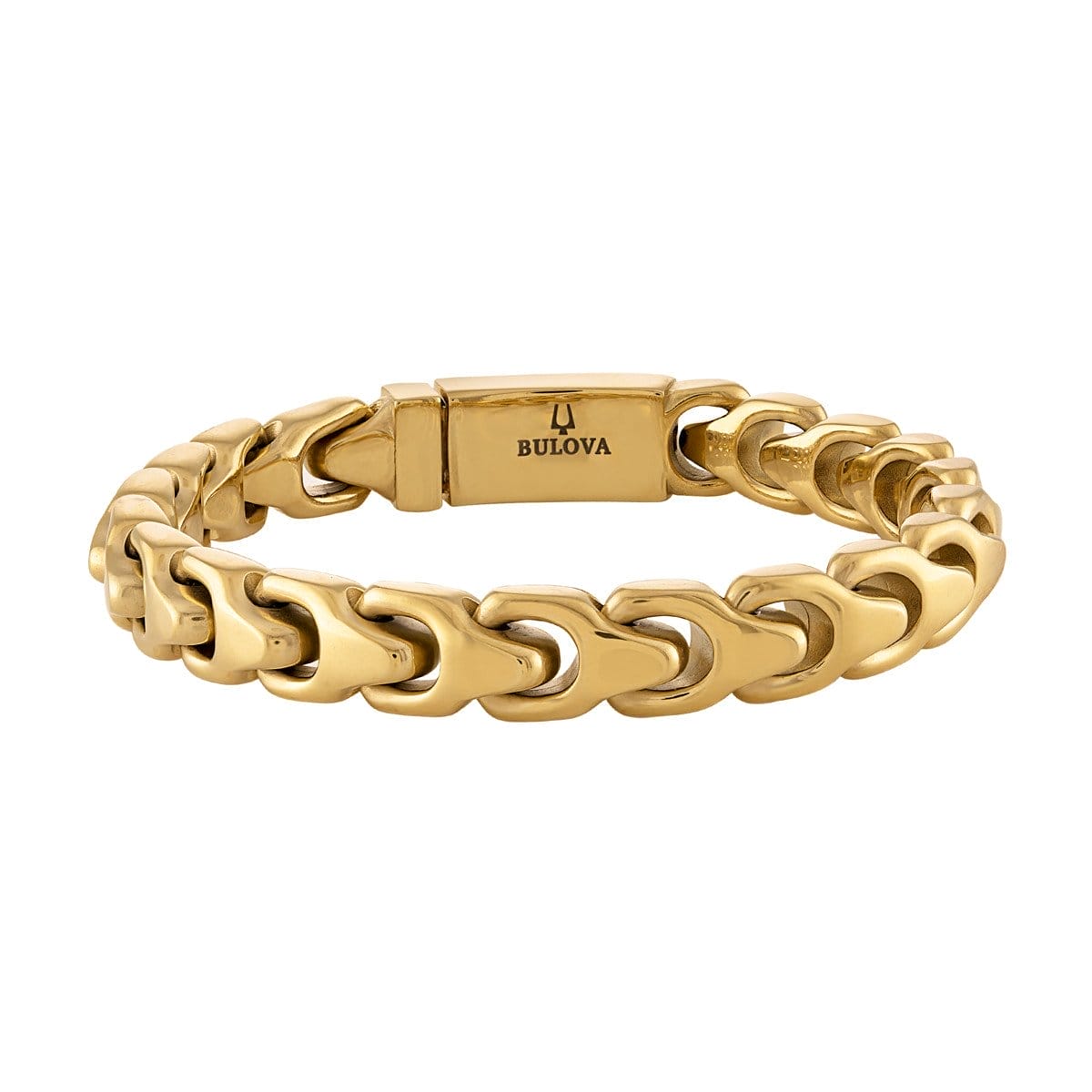 Image of Bulova 10MM Gold-Tone Stainless Steel Link Chain Bracelet
