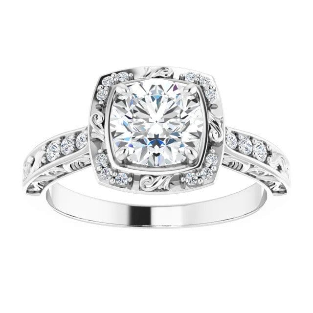 Image of Dorothy Vintage-Inspired Halo Preset Engagement Ring