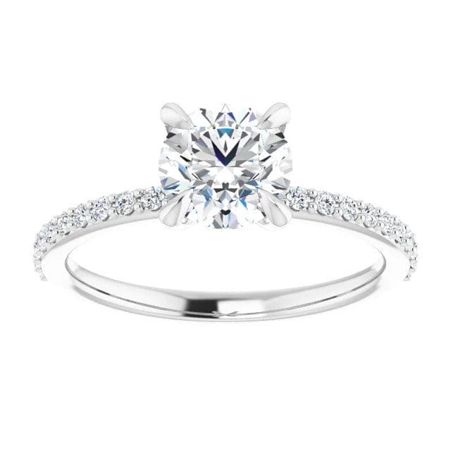 Image of Calia 14K White Gold Round Lab Grown Diamond Straight Engagement Ring (1 1/4 TCW)