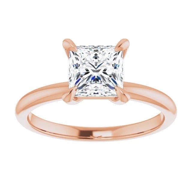 Image of Alexa 14K Rose Gold Princess Lab Grown Diamond Solitaire Engagement Ring (1 1/2 TCW)