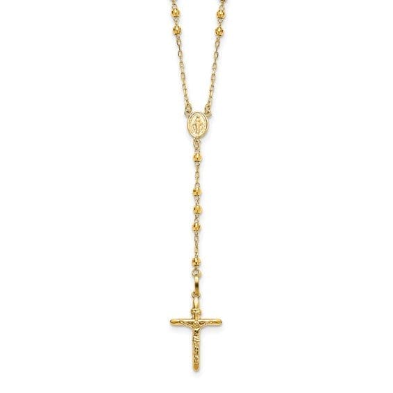 Image of 14K Yellow Gold Semi Solid Rosary 