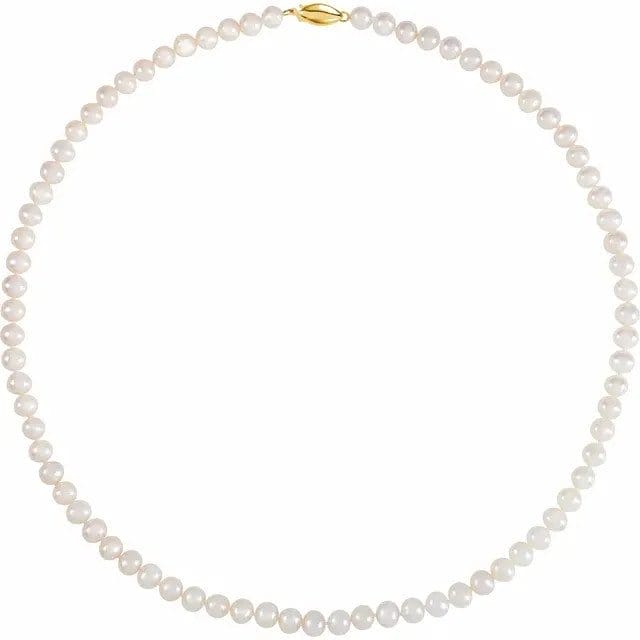 Image of Clara 14K Yellow Gold Cultured Freshwater Pearl Necklace
