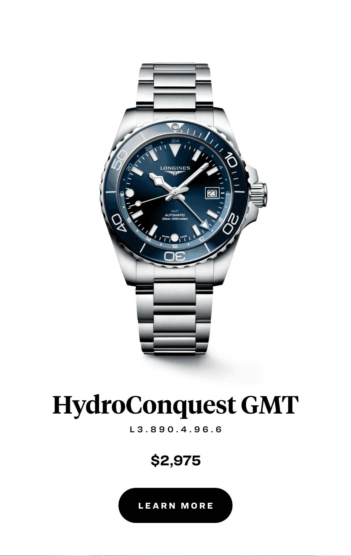 HydroConquest GMT L3.890.4.96.6: Price: \\$2975