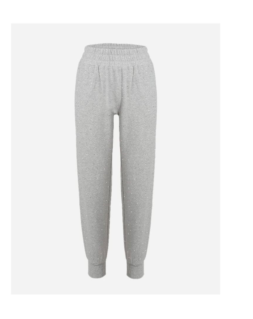 Ruel Crystal Sweatpants - Heather Grey/Clear >> Shop Now