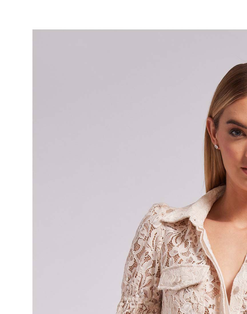 Mina Lace Shirt - French Beige >> Shop Now