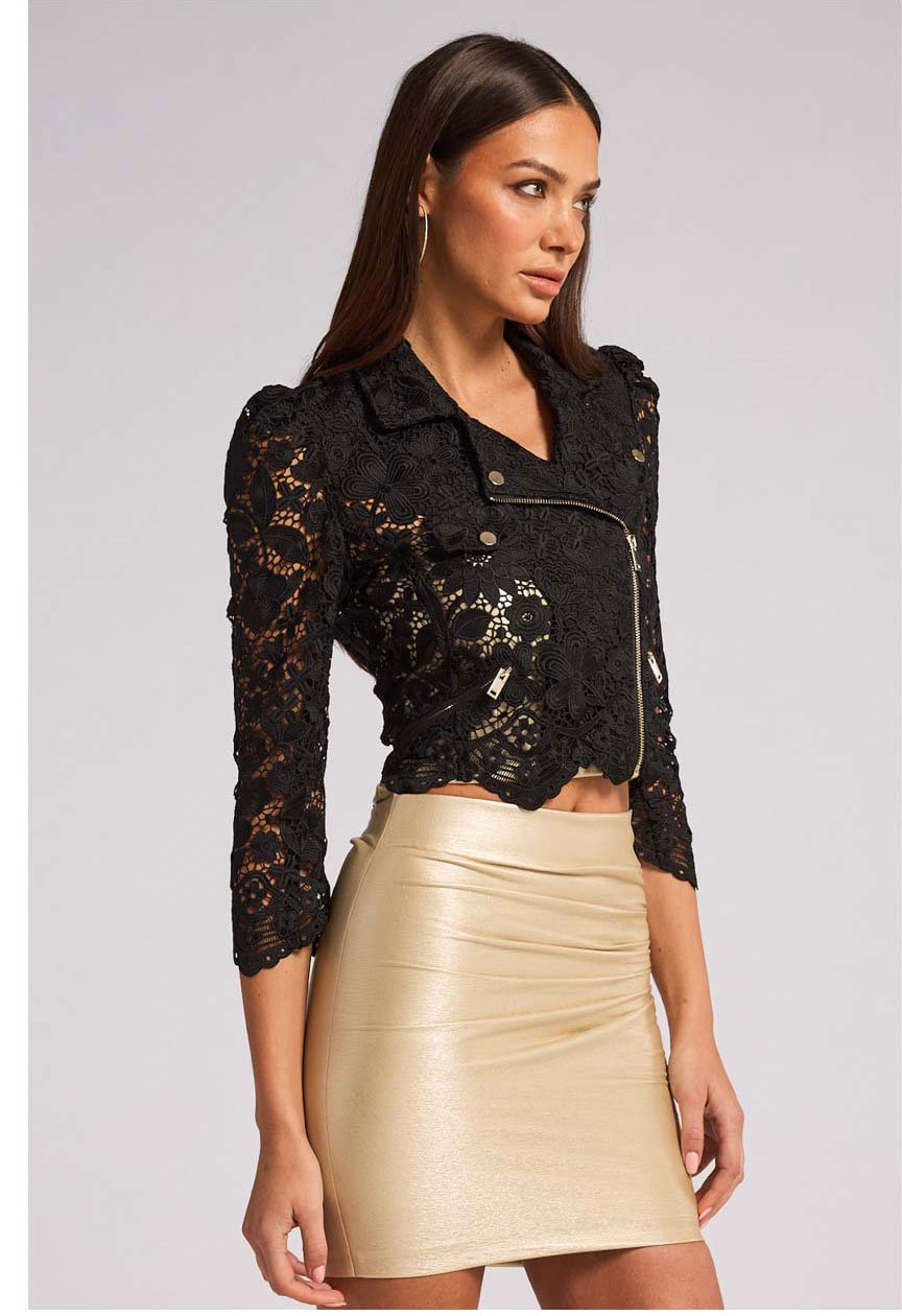 Malibu Guipure Lace Jacket - Black >> Shop Now