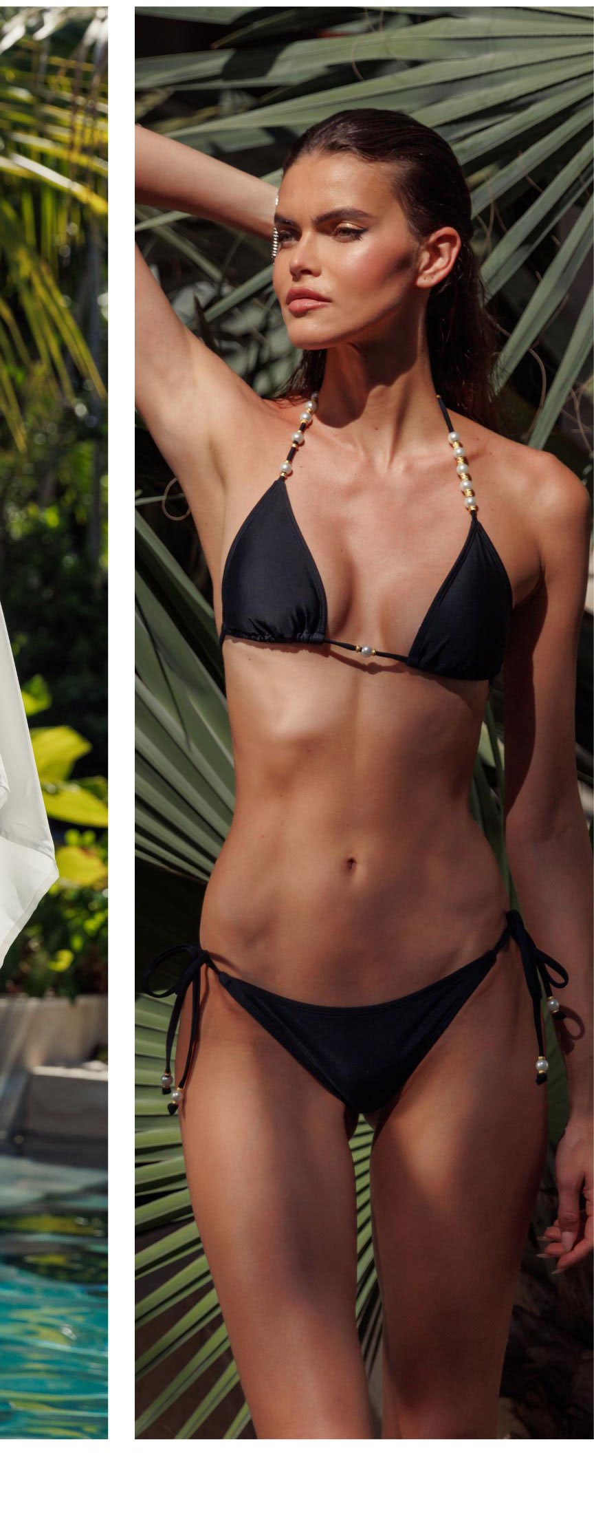 Tiff Pearl Bikini Top - Black >> Shop Now