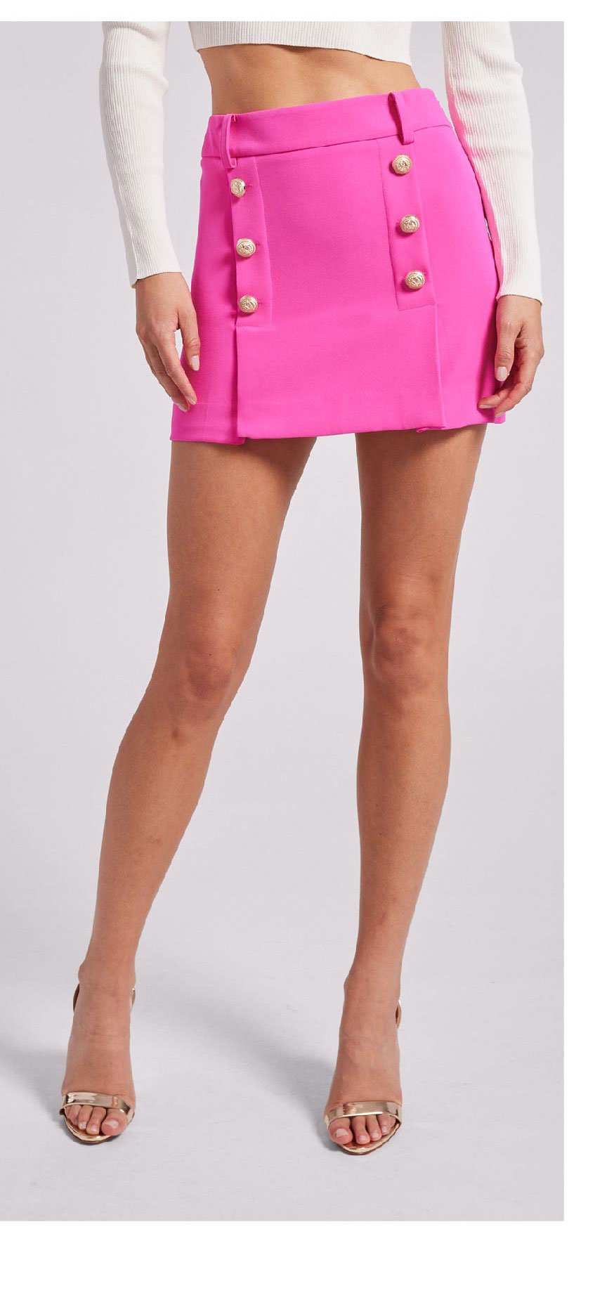 Imogen Crepe Skirt - Magenta >> Shop Now