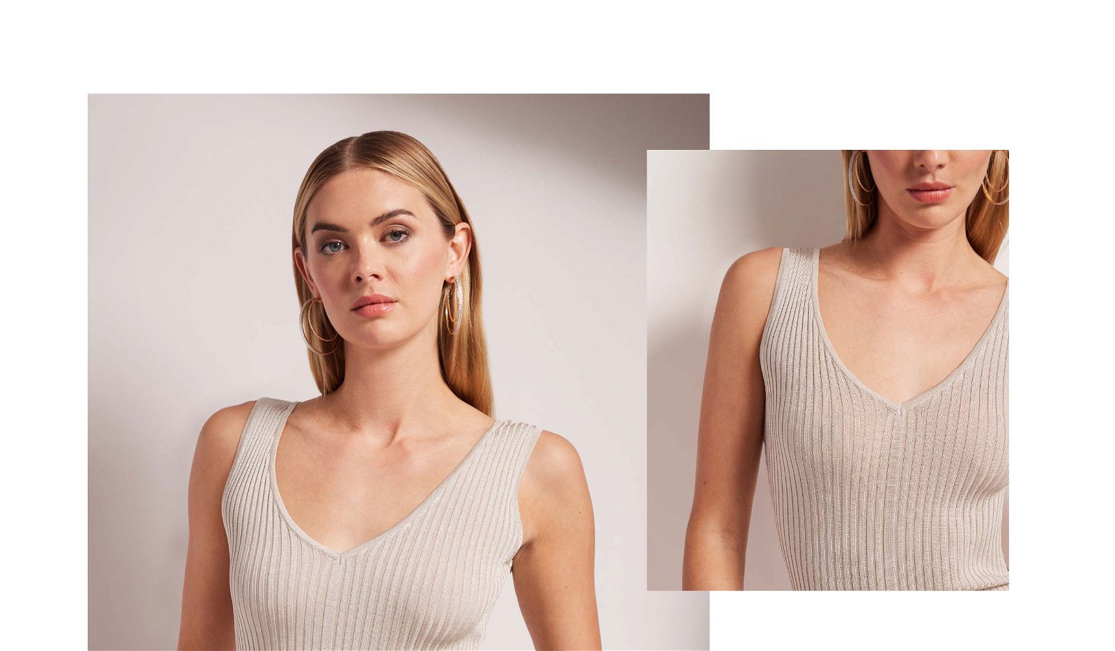 Andie Sweater Tank - Champagne >> Shop Now