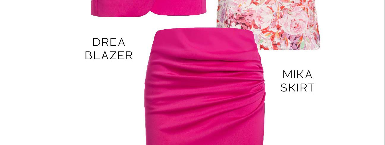 Mika Satin Skirt - Hot Pink >> Shop Now