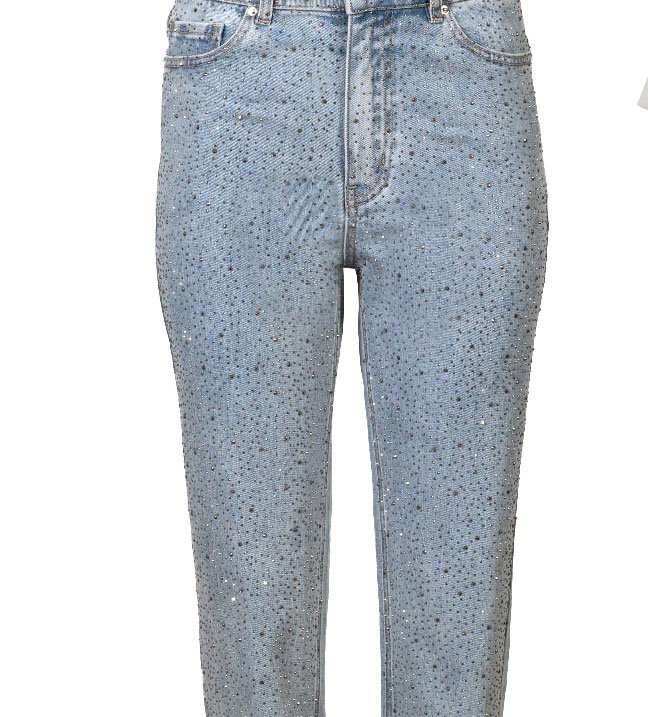 Fantasia Crystal Denim Pants - Light Blue >> Shop Now