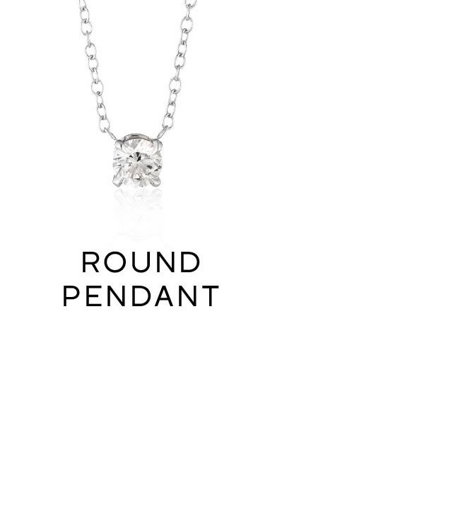 CHERIE ROUND CUT PENDANT .51 CARAT - White Gold >> Shop Now