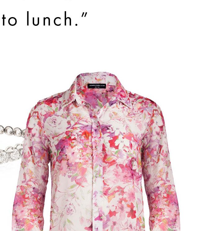 Mercy Floral Georgette Shirt - Floral Pink >> Shop Now