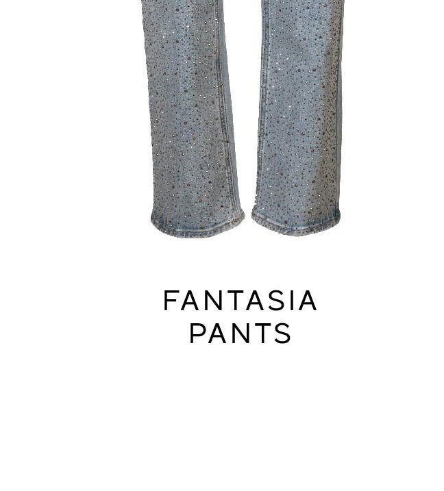 Fantasia Crystal Denim Pants - Light Blue >> Shop Now