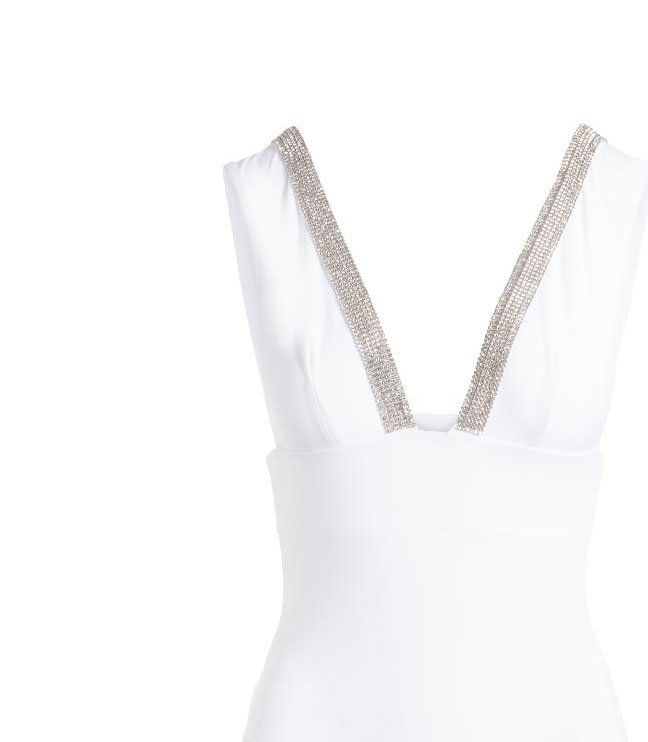 Veda Crystal Swimsuit - White >> Shop Now