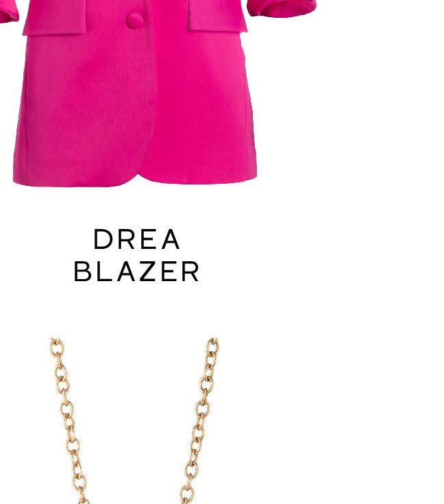 Drea Satin Blazer - Hot Pink >> Shop Now