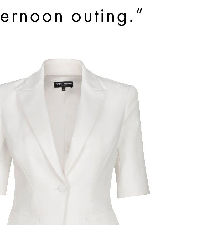 Melbourne Blazer - White >> Shop Now