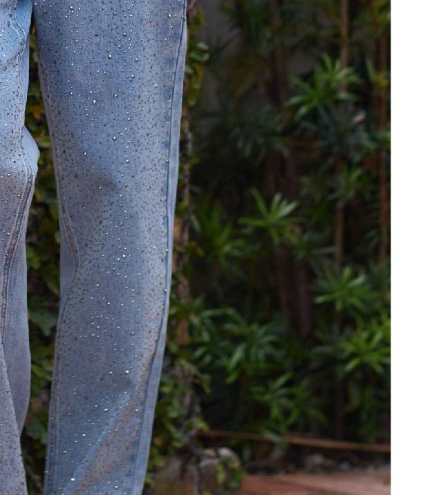 Fantasia Crystal Denim Pants - Light Blue >> Shop Now