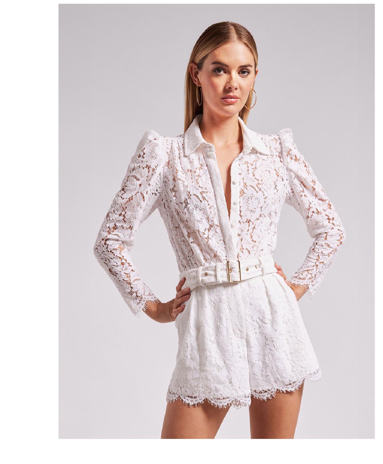 Eileena Lace Romper - White >> Shop Now