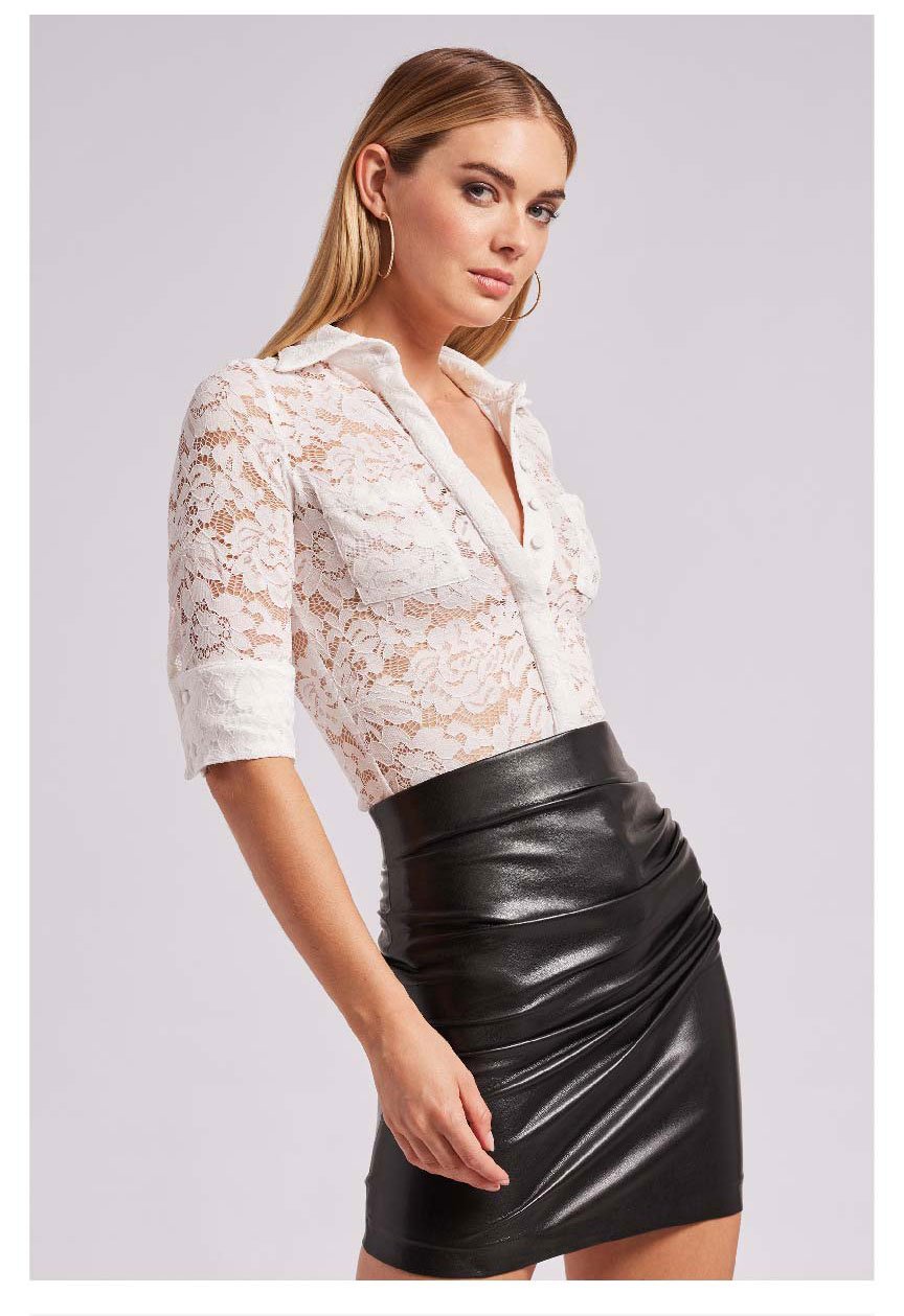 Meri Lace Shirt - White >> Shop Now