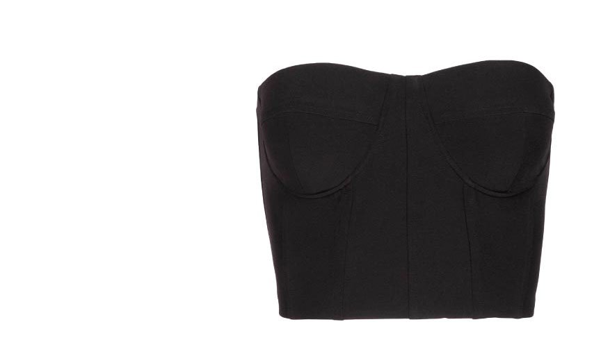 Elaia Crepe Bustier - Black >> Shop Now