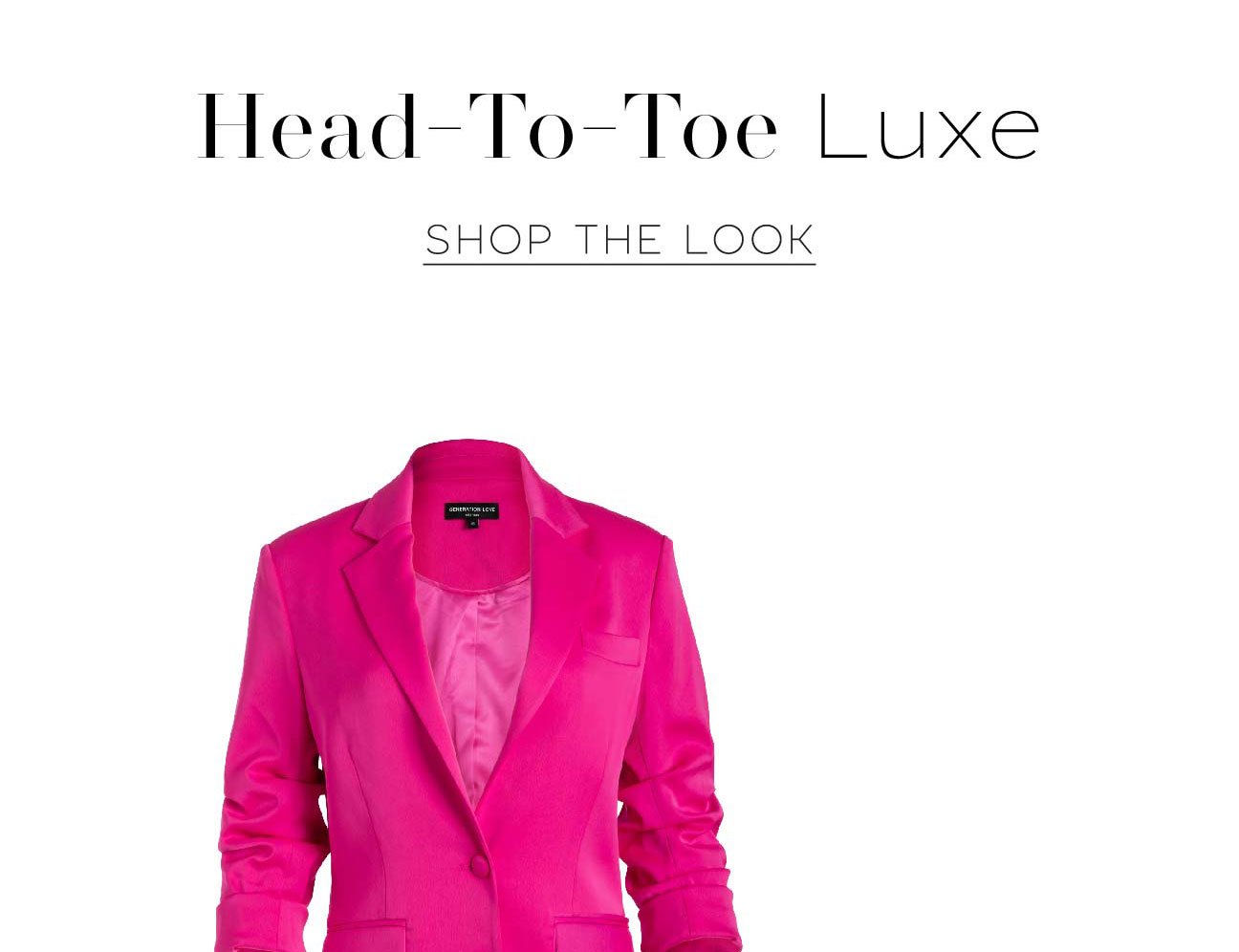 Drea Satin Blazer - Hot Pink >> Shop Now