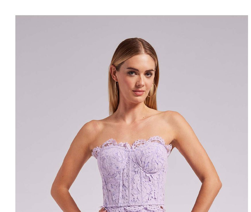 Enya Lace Bustier - Lilac >> Shop Now