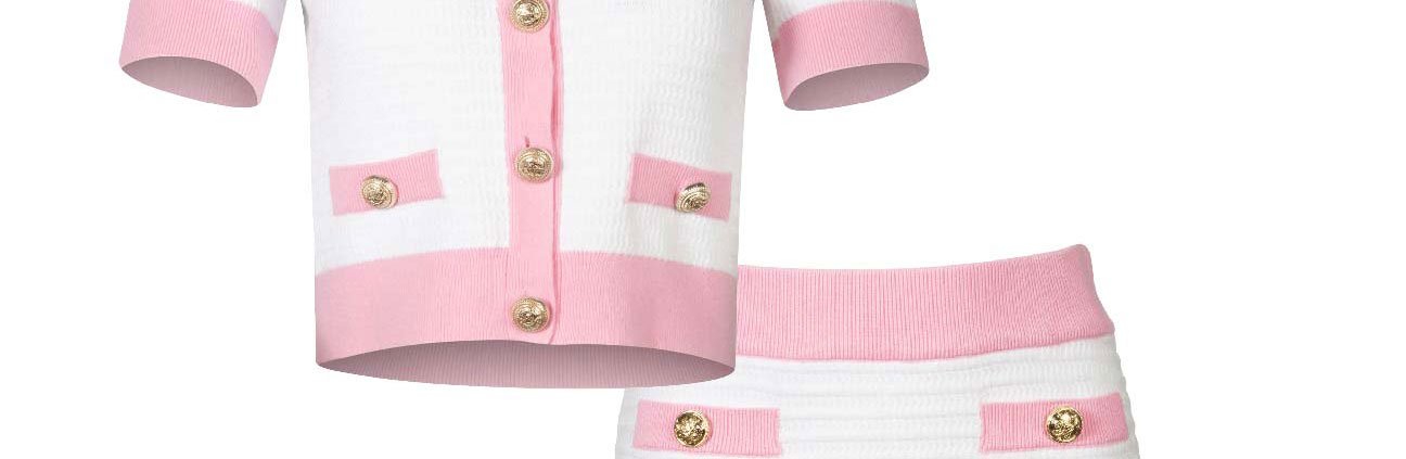 Harper Cardigan - White/Pink >> Shop Now