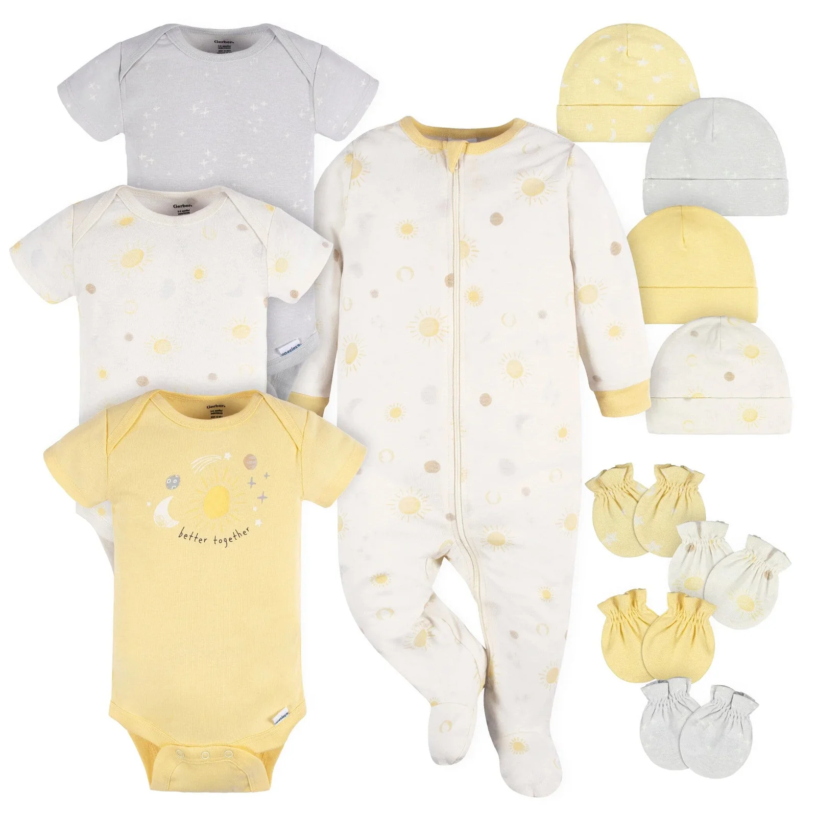 Image of 12-Piece Baby Neutral Celestial Layette Bundle