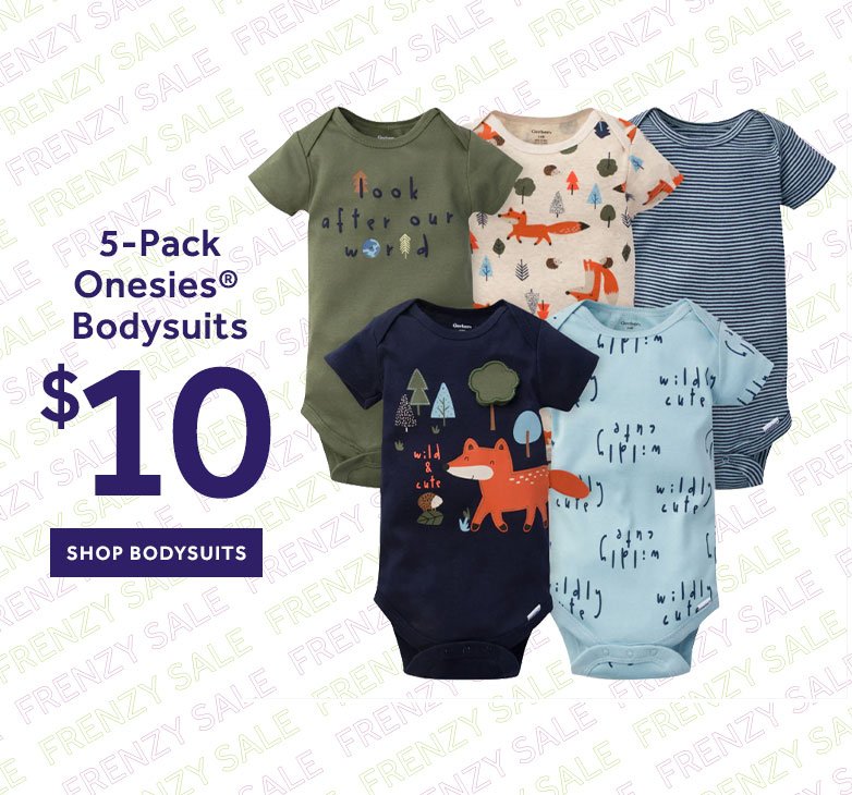 5-pack Onesies® Bodysuits \\$10