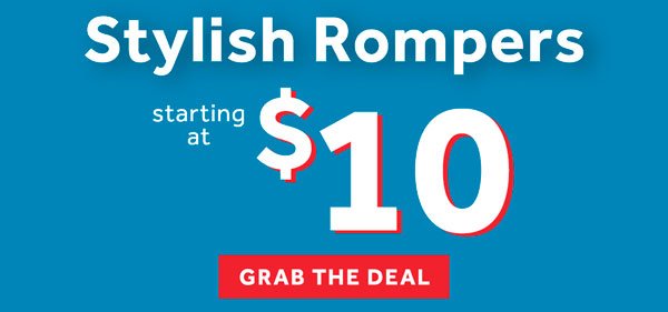 Stylish Rompers Starting at \\$10