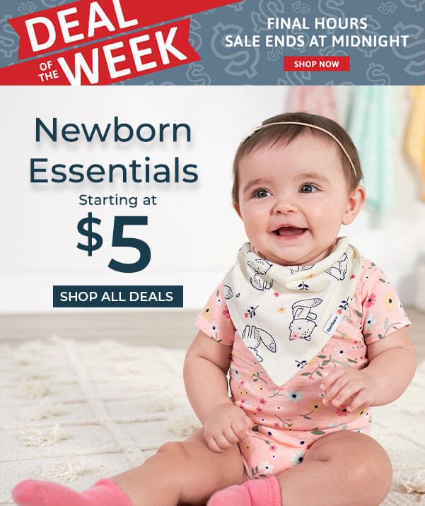 Newborn Essentials Starting at \\$5