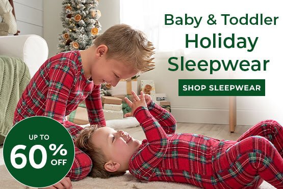 Baby & Toddler Holiday Sleepwear up to 60% off