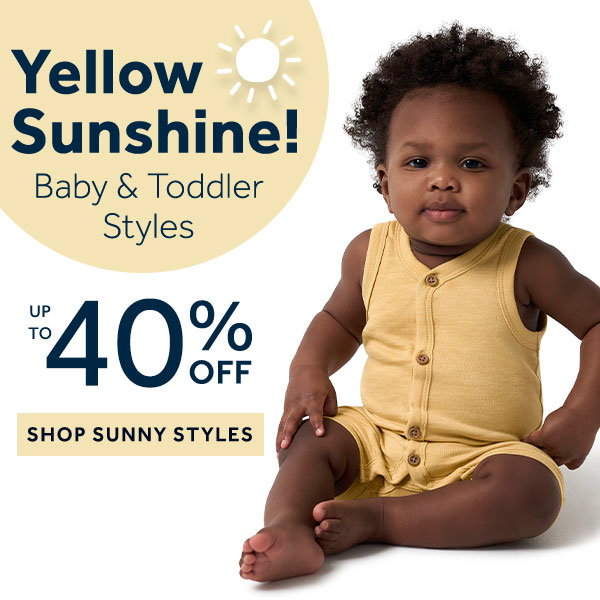 Spring Color Spotlights up to 40% off - Yellow Sunshine